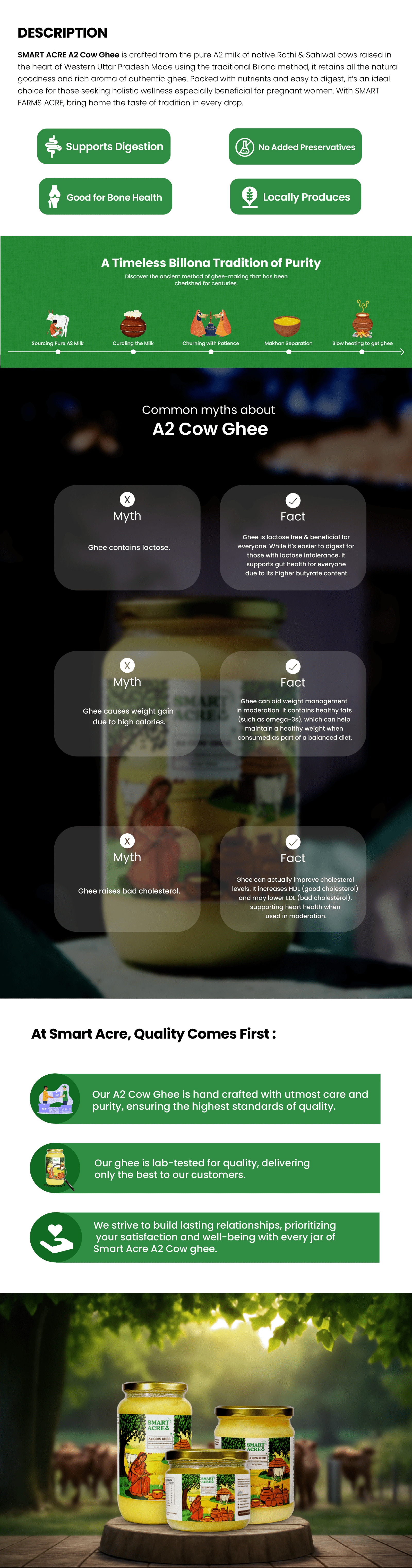 A2 Desi Cow Ghee- Made from Curd | 2 Ltr