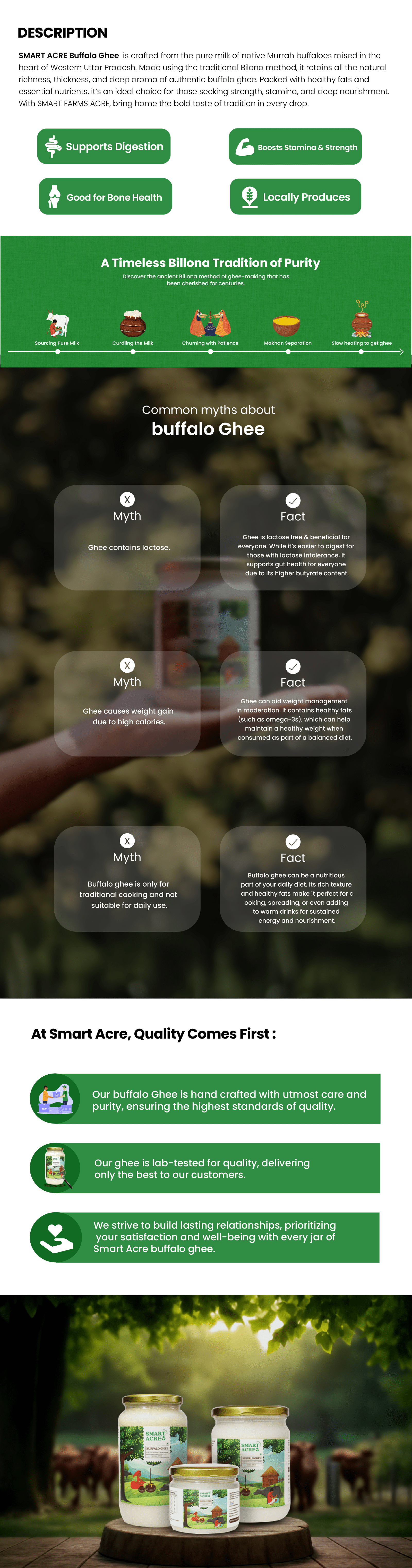 Desi Buffalo Ghee- Made from Curd |2 Ltr